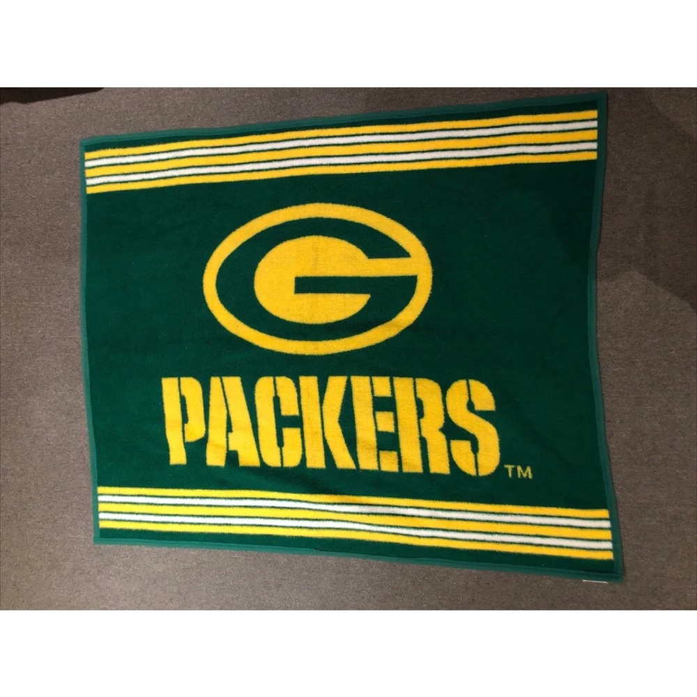Biederlack Vtg Green Bay Packers Stadium blanket